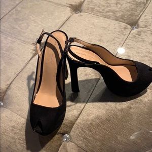 Zara Suede Platform Sandal